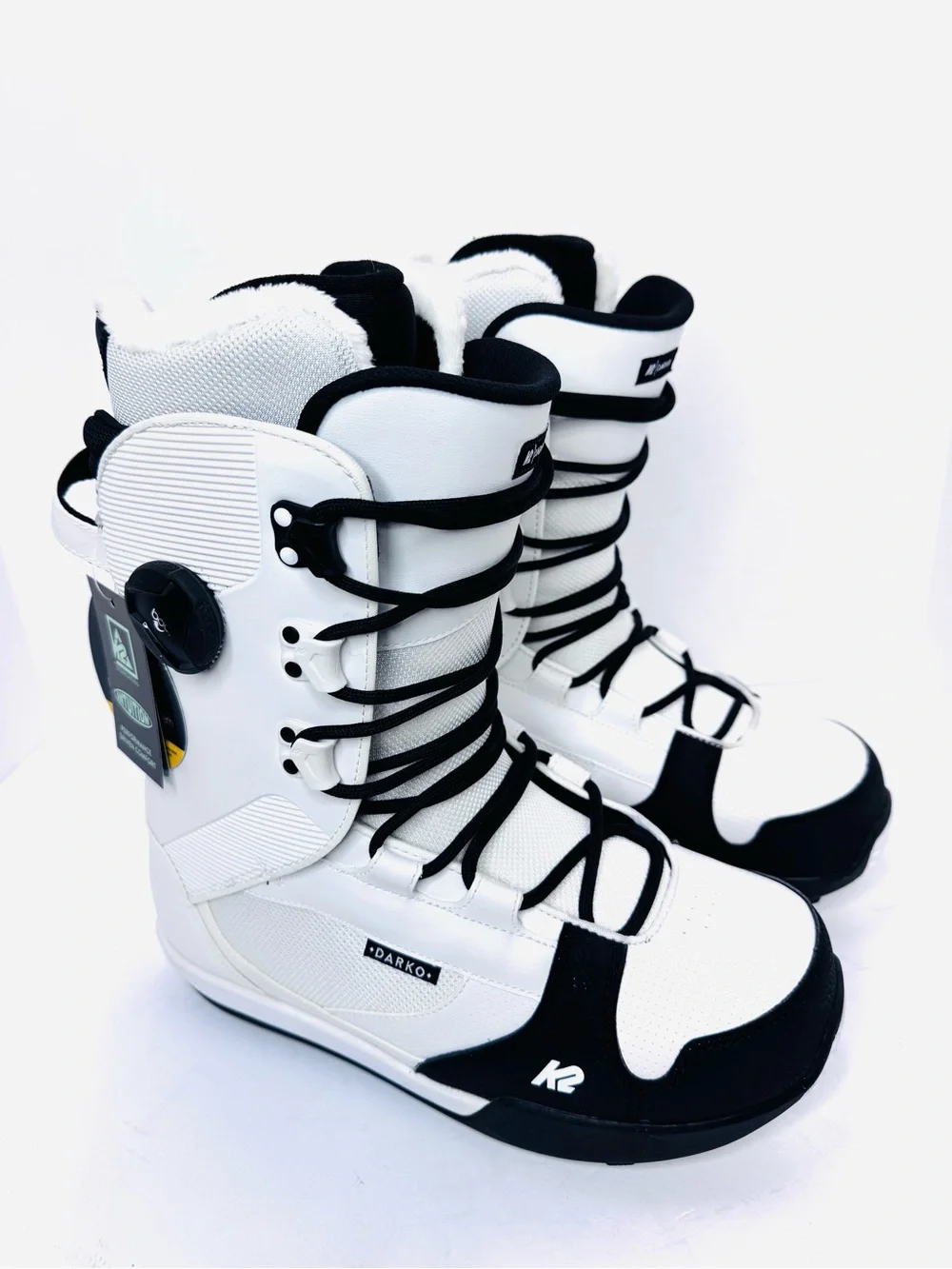 K2 Darko Snowboard Boots Mens 9.5 White Black H4 BOA Intuition New No Box